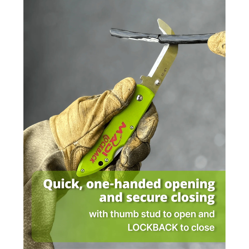 Madi Lockback Safety Blade Lineman Knife from GME Supply